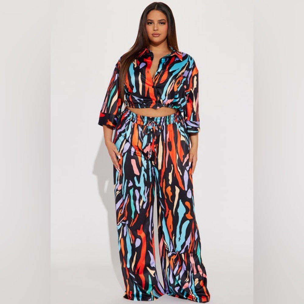 Full Of Color Pant Set - Multi Color